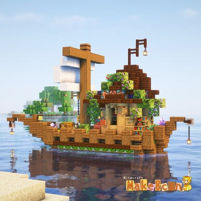 Minecraft Beach House, Minecraft C, Minecraft Base, Minecraft Houses Survival, Rumah Minecraft Sederhana, Base Ideas, Minecraft Things, Minecraft House Plans, Minecraft Farm