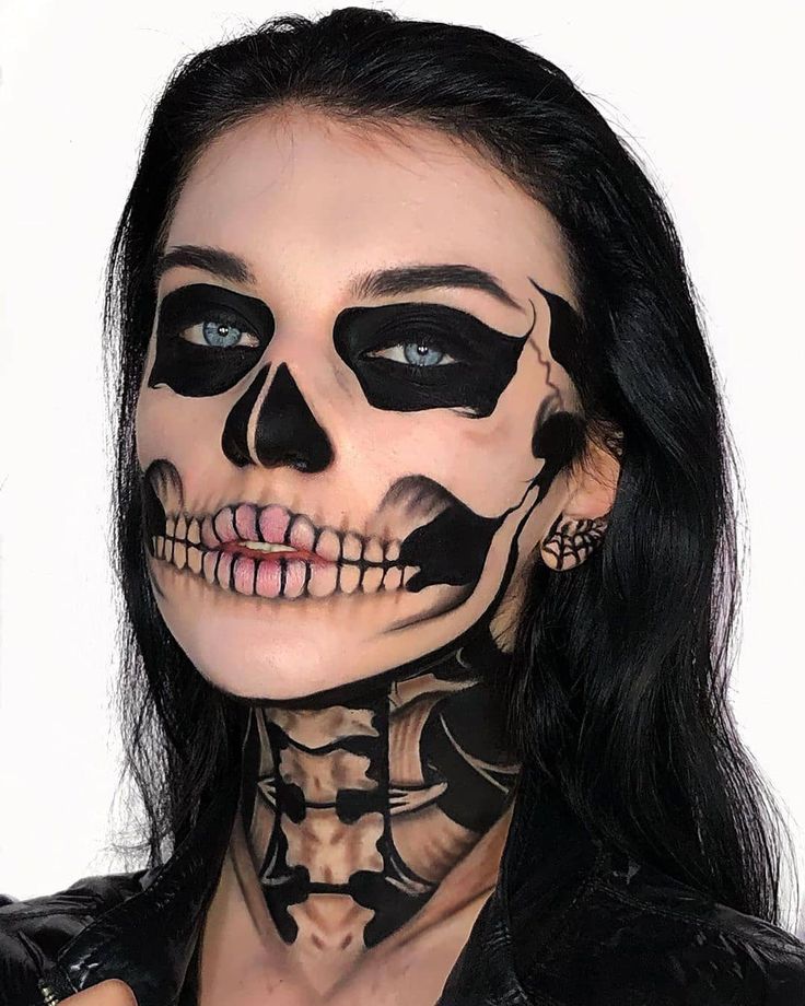 Makijaż Sugar Skull, Halloween Skeleton Makeup, Halloweenský Makeup, Holloween Makeup, Drag Make-up, Skeleton Face, Cute Halloween Makeup, Halloween Makeup Diy, Skeleton Makeup