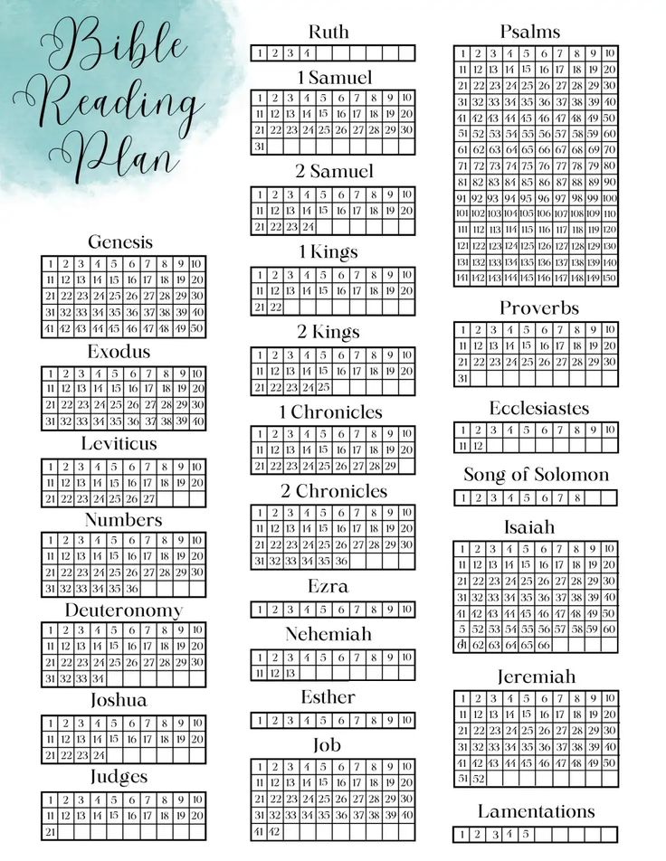 the printable bible reading plan