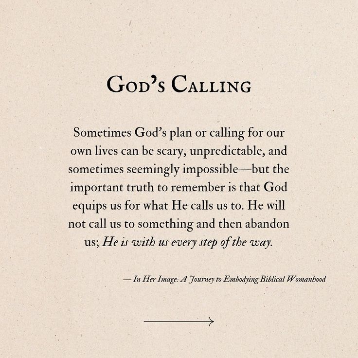 an image of god's calling written in black on a white background with text