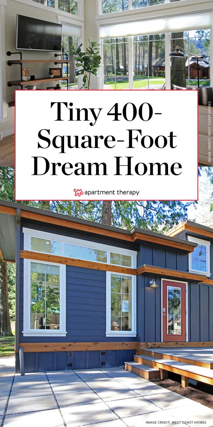 tiny square foot dream home with the words tiny 400 square foot dream home above it