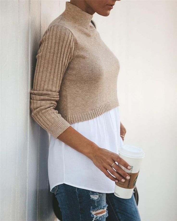 Sweater outfit ideas - Fashionsarah.com Trendy Knit Top For Fall Layering, Ribbed Sweater For Layering In Fall, Trendy Ribbed Sweater For Layering, Chic Soft Knit Sweater For Layering, Crew Neck Pointelle Knit Cropped Sweater For Layering, Crew Neck Cropped Sweater For Layering, Long Sleeve Soft Knit Cropped Sweater For Layering, Soft Knit Long Sleeve Cropped Sweater For Layering, Stretch Knit Top For Fall Layering