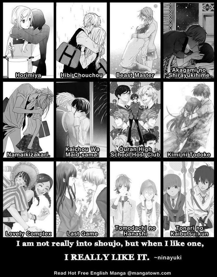 some anime characters with different expressions in black and white, one is kissing the other