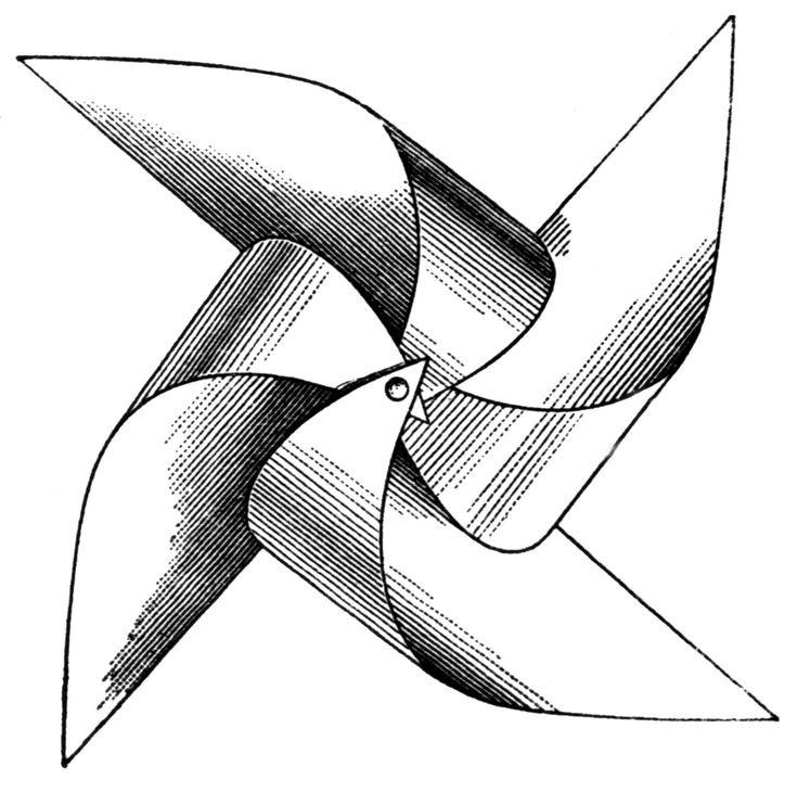 an image of a propeller that is flying in the air, vintage line drawing or engraving