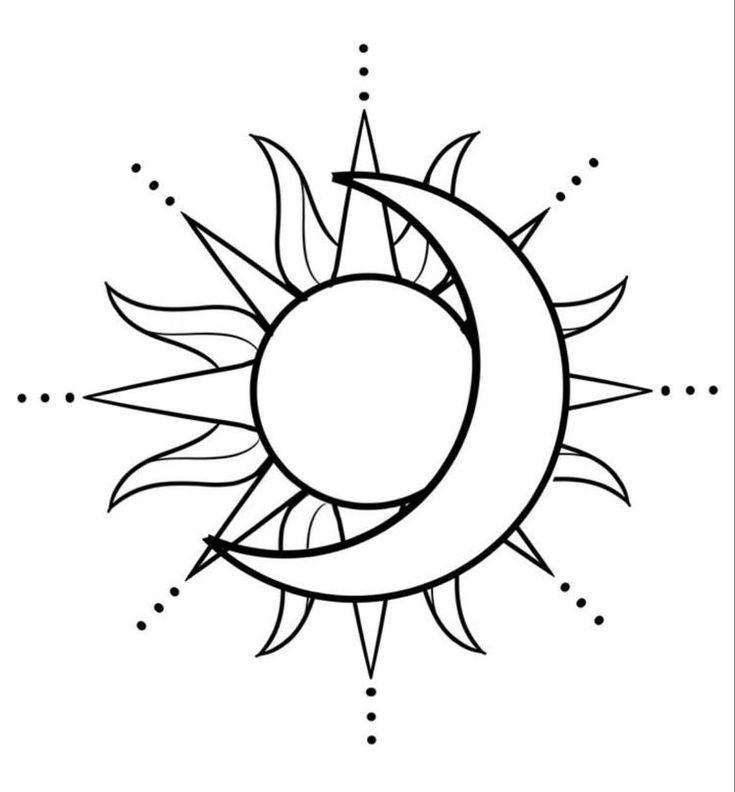 the sun and moon coloring pages