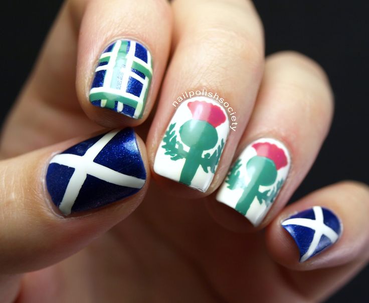 Nail Polish Society Scottish Festival and Highland Games #nailart Scottish Festival, Flag Nails, Cross Nails, Lavender Tattoo, Nail Polish Nail Art, Highland Games, Green Nail Polish, Sinful Colors, Gel Nail Art