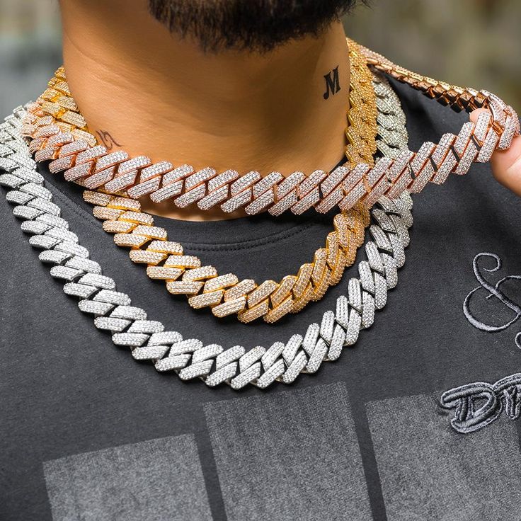 Introducing Different Drip's 12mm Iced Prong Cuban Chain. This striking piece will shine up the room from all angles with its glistening hand-set stones. You're guaranteed to stand out while rockin' this unique piece. Only found at Different Drips. Product Type: Necklaces Gender: Unisex Material: 18k Gold Plated Blink Blink, Miami Cuban Link Chain, Miami Cuban Link, Cuban Link Chain Necklaces, Chain Women, Mens Formal Wear, Diamond Eyes, Miami Cuban, Dope Jewelry