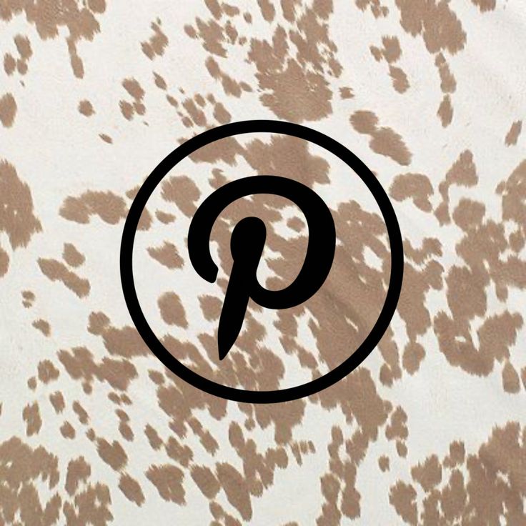 the letter p is placed in an animal print pattern on a white background with brown spots