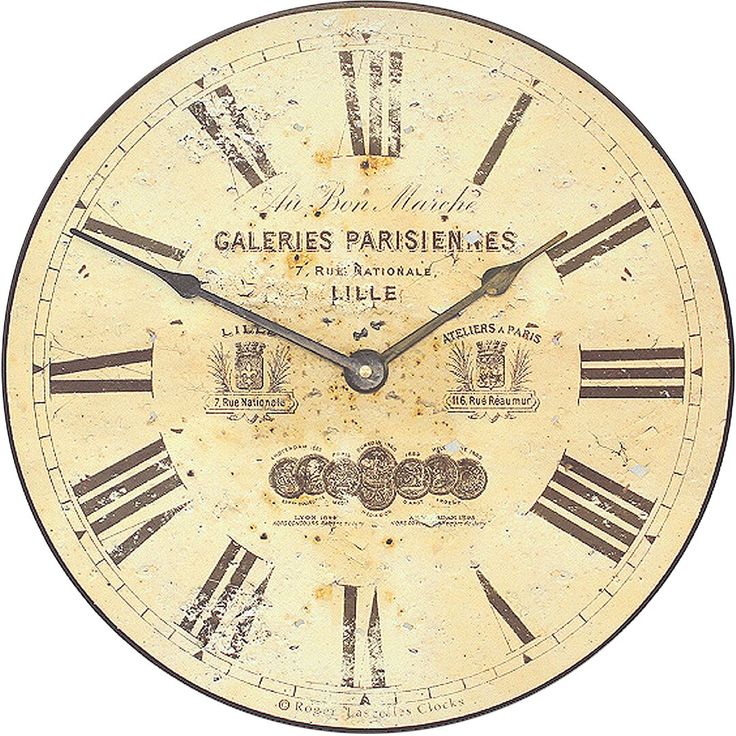 an old clock with roman numerals on the face and numbers in different languages