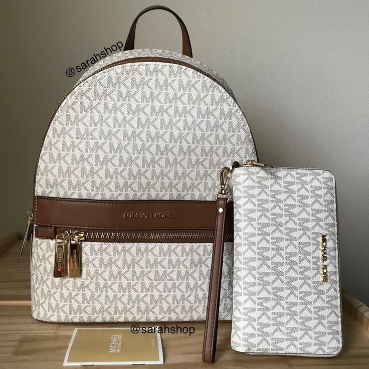 100% Authentic Mk Kenly Md Backpack Comes With A Matching Wallet Vanilla And Gold Hardware **Brand New With Tags** Approximate Measurements 10"L Bottom X 11.5"H X 4.5” D White Coated Canvas Bag With Detachable Strap, White Standard Backpack For Errands, White Backpack For Errands, White Standard Backpack, Luxury White Leather Backpack With Adjustable Strap, Luxury White Backpack With Detachable Strap, White Satchel Backpack For Errands, White Coated Canvas Bag With Removable Pouch, White Backpack With Detachable Strap For Errands