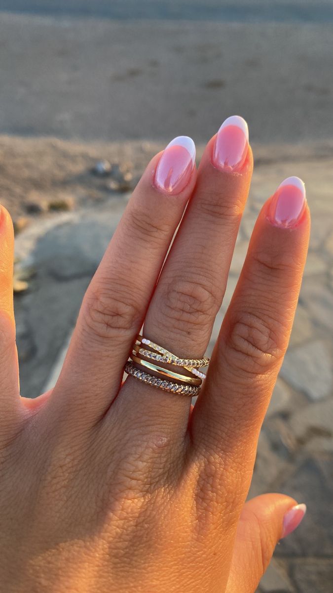 Nails For Recruitment, Sorority Formal Nails, Round Nail Ideas Spring, Nail Inspo Spring Break, Birthday Spring Nails, Nails For Cancun Vacation, Lottie's Lifestyle, Basic Prom Nails, Light Pink Almond Nails Design