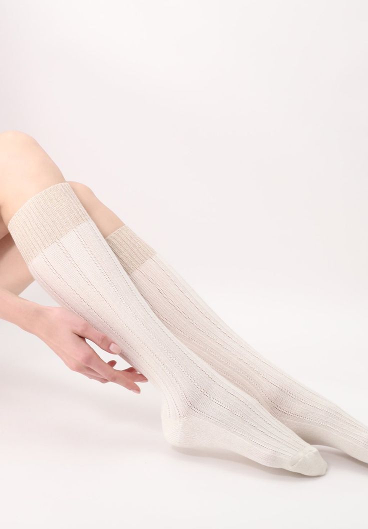 Beige Thigh High Stockings For Winter, Fitted Cream Socks For Winter, Soft Beige Socks For Fall, Stretch Beige Stockings For Winter, Comfortable Fitted Cream Socks, Soft Cream Socks For Fall, Beige Stretch Stockings For Winter, Snug Beige Socks For Fall, Soft Knee-high Socks For Fall