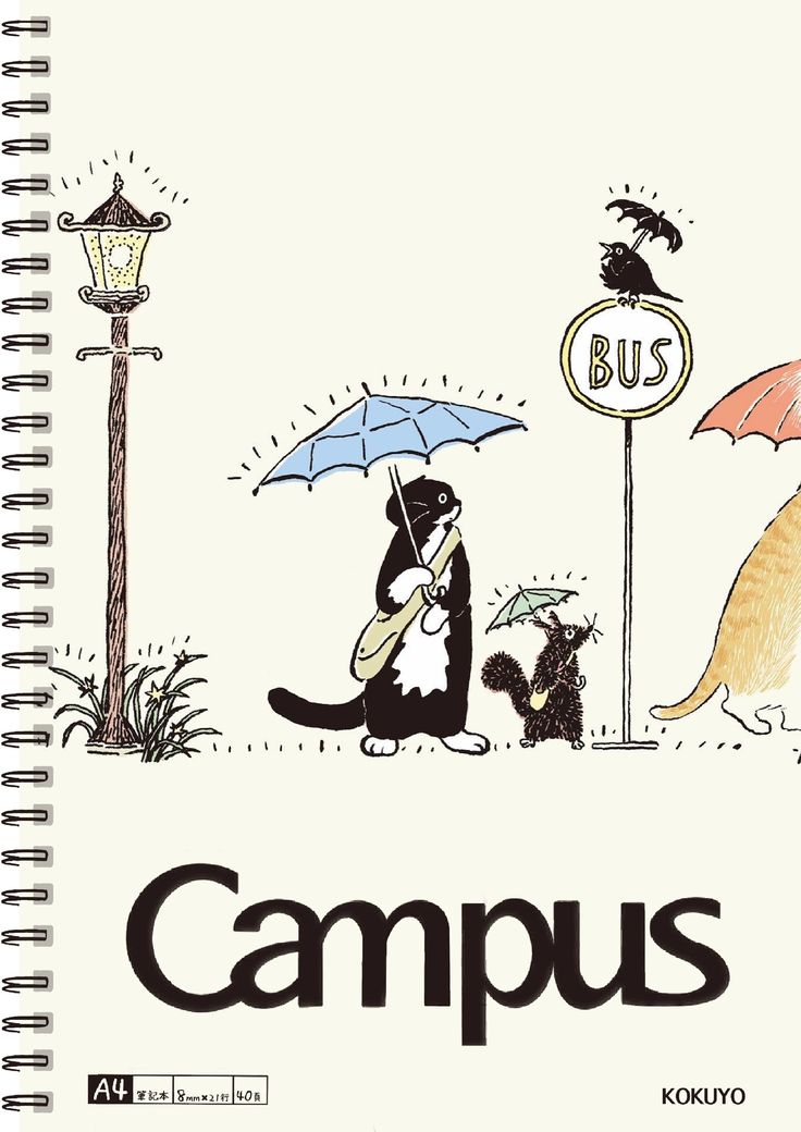 a book with an image of cats and dogs under umbrellas