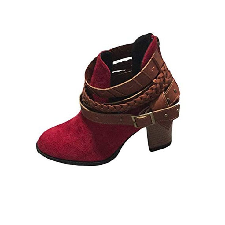 Women Boot Fashion Casual Ladies Shoes Boots Suede Leather Buckle Boot – shoemehoney High Heel Suede Martin Boots For Winter, Winter Suede High Heel Boots, Winter High Heel Suede Boots, Winter Suede High Heeled Boots, Trendy Suede Mid-calf Boots With Pointed Toe, Trendy Winter Suede Heeled Boots, Trendy Suede Heeled Boots For Fall, Chic Winter Ankle Martin Boots, Winter Suede Heeled Boots With Block Heel