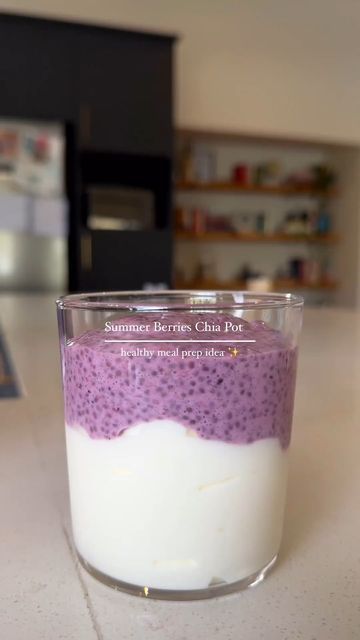 a glass container filled with food on top of a counter