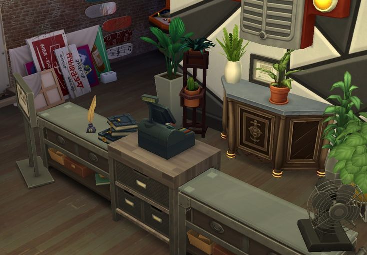 a room filled with lots of furniture and plants