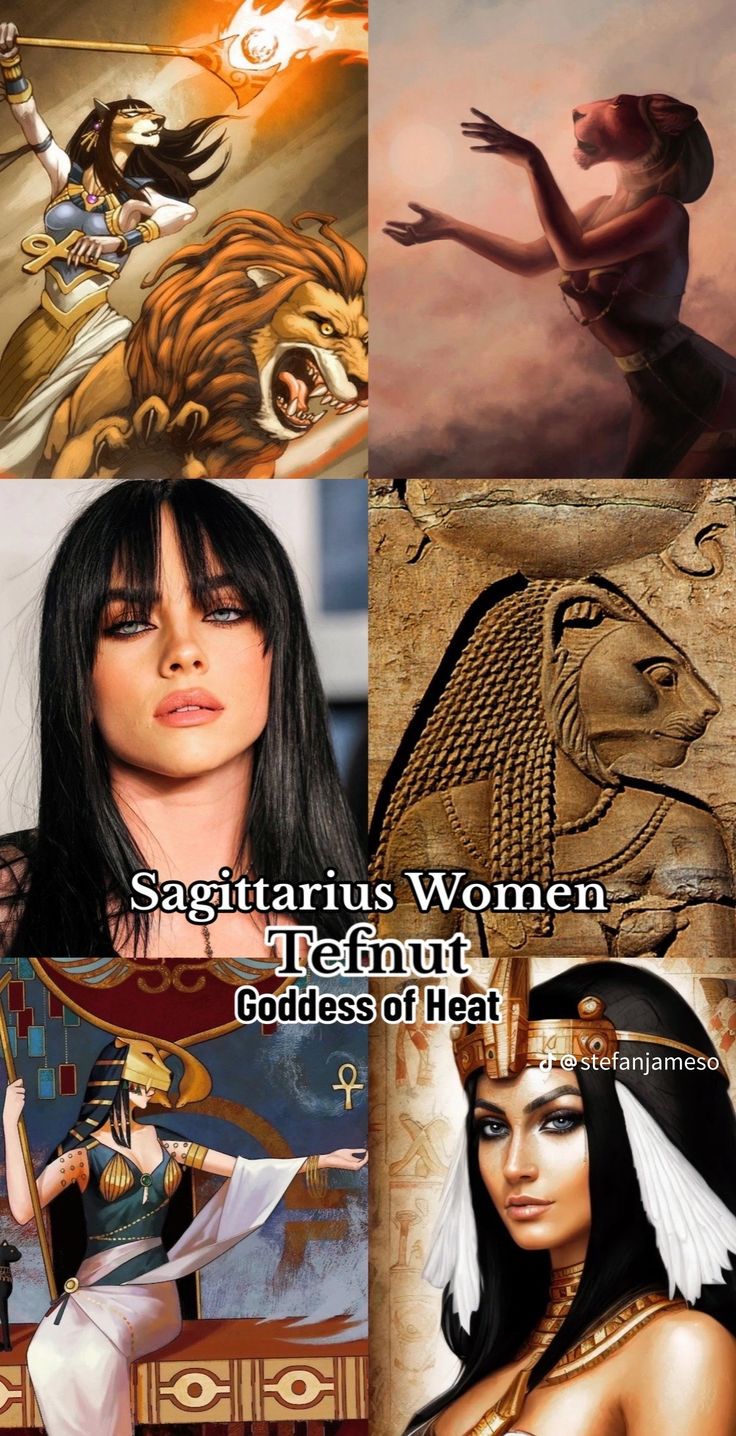 some pictures of women with different hair colors and makeup styles, including an egyptian woman