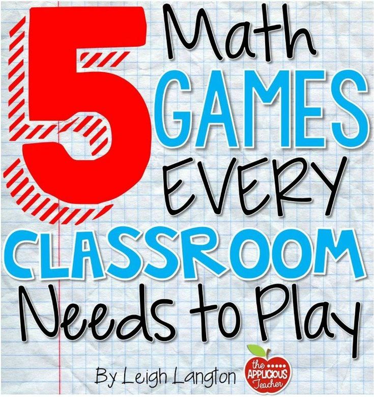 a poster with the words 5 math games every classroom needs to play