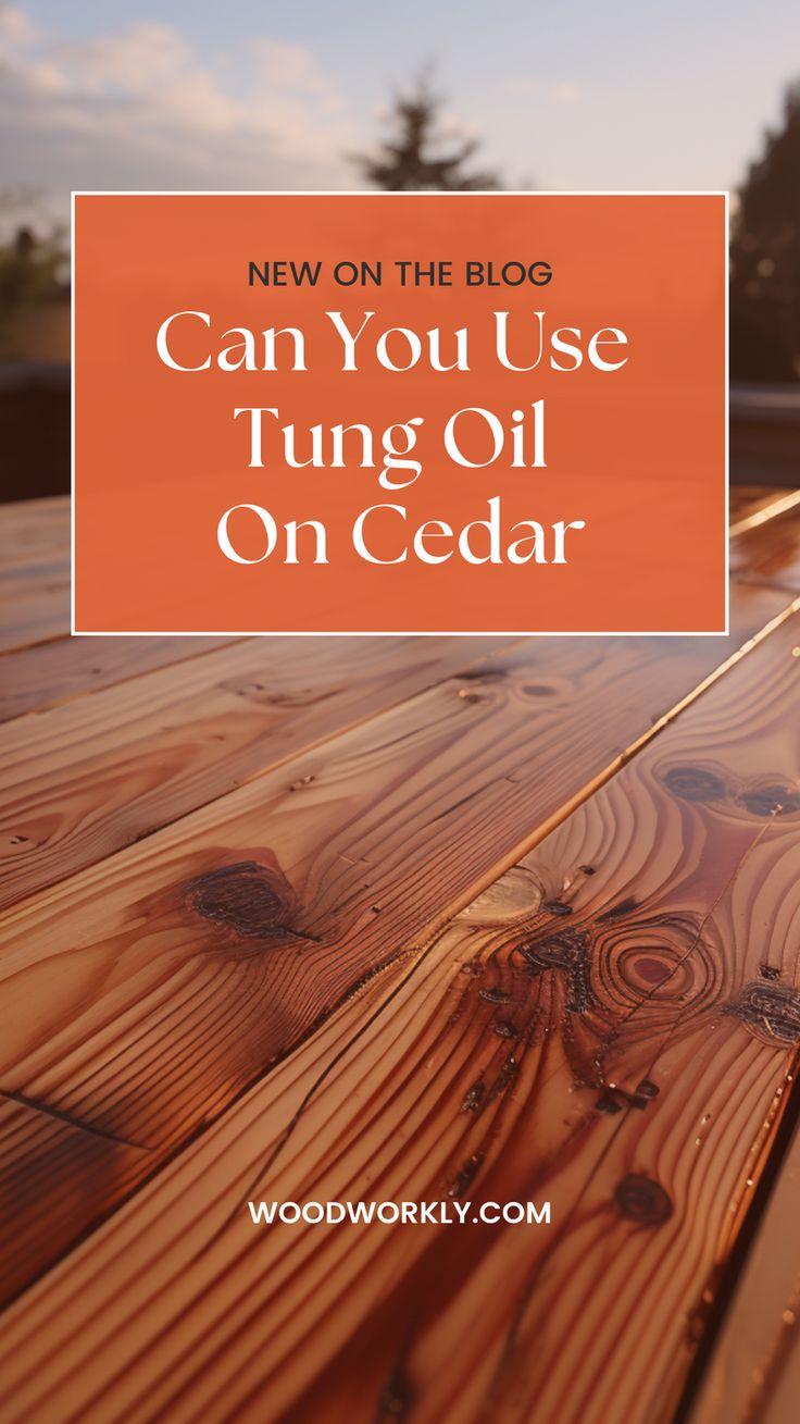 a wooden deck with text overlay that reads, can you use young oil on cedar?