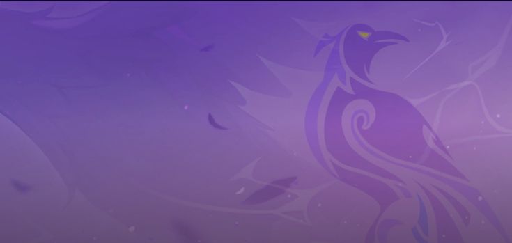 a purple background with a bird on it