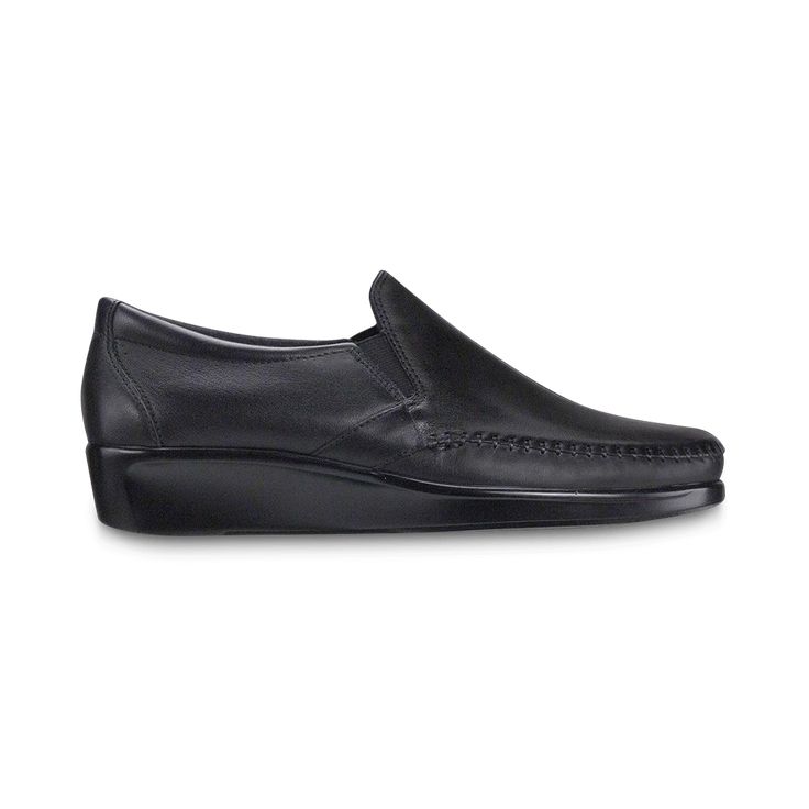 SAS Shoes Dream Black: Comfort Women's Shoes Comfortable Leather Moc Toe Slip-ons, Black Moc Toe Slip-ons With Cushioned Footbed, Business Slip-on Moccasins With Ortholite Insole, Comfortable Business Slip-ons With Leather Sole, Classic Slip-on Walking Shoes With Leather Footbed, Modern Slip-on Moccasins With Leather Footbed, Classic Slip-on Walking Shoes With Textured Sole, Classic Slip-on Walking Shoes With Leather Sole, Comfortable Classic Slip-ons With Textured Sole