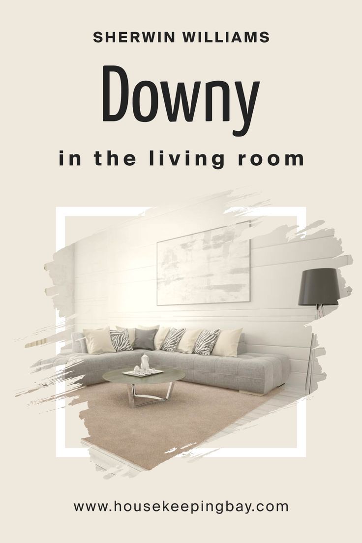 Downy SW 7002 in the Living Room by Sherwin-Williams Sw Heron Plume Walls, Sw Pale Oak, Heron Plume Sherwin Williams, Heron Plume, City Loft Sherwin Williams, Gray Furniture, Sherwin Williams White, Benjamin Moore Gray, Neutral Backdrop