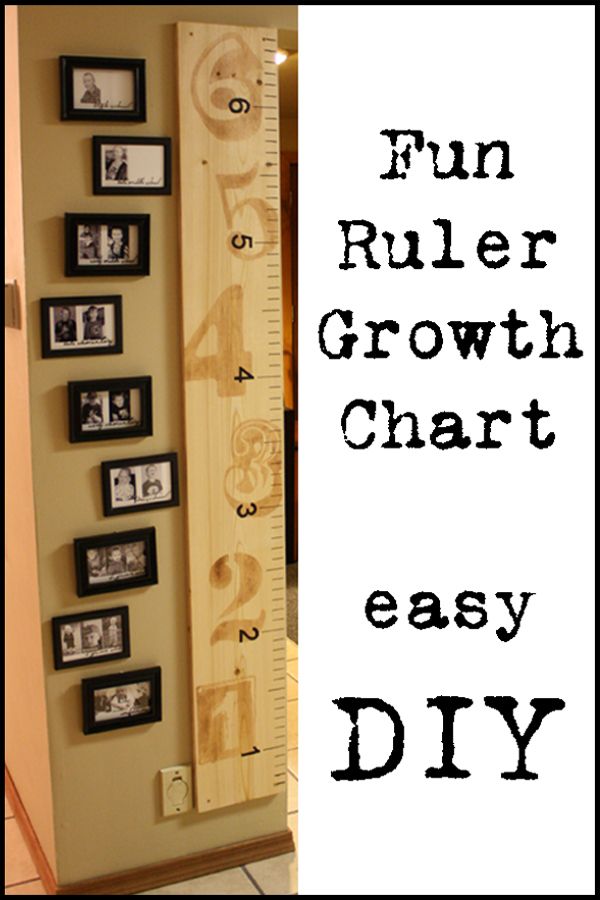 a growth chart with pictures on it and the words fun ruler growth chart easy diy