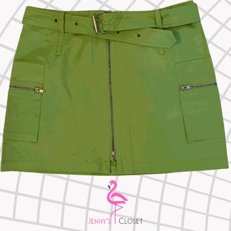 Cache, Size 10, Lime Green Zipper Skirt, Zipper From Top To Bottom In The Front, Side Pockets Has Zippers, With Belt, Above The Knee Fitted Cargo Skirt With Belt Loops For Spring, Belted Fitted Cargo Skirt For Spring, Fitted Belted Cargo Skirt, Fitted Belted Cargo Skirt For Spring, Belted Fitted Mini Cargo Skirt, Spring Cargo Mini Skirt With Belt Loops, Spring Mini Cargo Skirt With Belt, Spring Belted Mini Cargo Skirt, Belted Mini Cargo Skirt For Spring