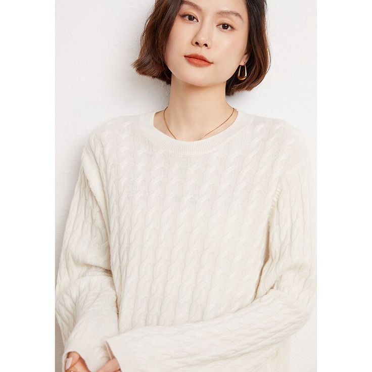 O-neck, soft, solid, knit sweater - available in 5 colors. MATERIALS · 100% Cashmere CARE Hand wash at max. 30ºC/86ºF Do not use bleach Iron at a maximum of 110ºC/230ºF Do not dry clean Do not tumble dry White Cashmere Sweater, Camel Sweaters, Cashmere Wrap, Beige Sweater, Sweater Sale, Knit Jumper, Cashmere Sweater, Tumble Dryer, Cashmere Sweaters