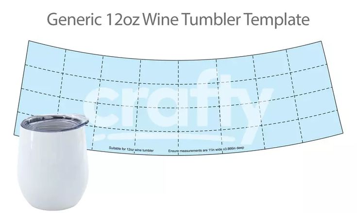 a white wine tumbler is next to a blank label for thermo cup