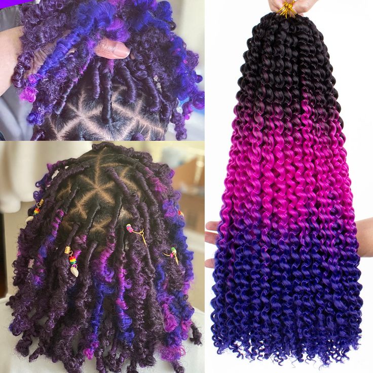 PRICES MAY VARY. 1:100% High Quality Low Temperature Synthetic Fiber,Hot Water Setting water wave passion twist crochet hair 2:18 Inch, many colors are available (such as 1B#,2#,350#,30#,27#,613#,and so on),6pcs/lot,16strands/pcs(unfold),(80±5)g,Usually 5-7 pcs can full a head. 3:Passion Twist Hair,Can be used wrap different hairstyle,such as butterfly locs,distressed locs,soft locs and so on.No smell,soft and light,easy and quick to crochet . Breathable , Hold The Texture Well，Easy to Install and style, save your money and time. 4:Ombre water wave passion twist crochet braiding hair,you can wear it for party, Halloween, cosplay, daily use and any time you like to show your charm. 5: We suggest you wear a wig cap when you wear the spring twist crochrt hair,Before you are going to bed. Wish Hair For Butterfly Locs, Passion Twists Crochet, Crochet Passion Twist, Twists Crochet, Twist Braiding Hair, Passion Twist Hair, Water Wave Crochet, Hair Facts, Wave Crochet