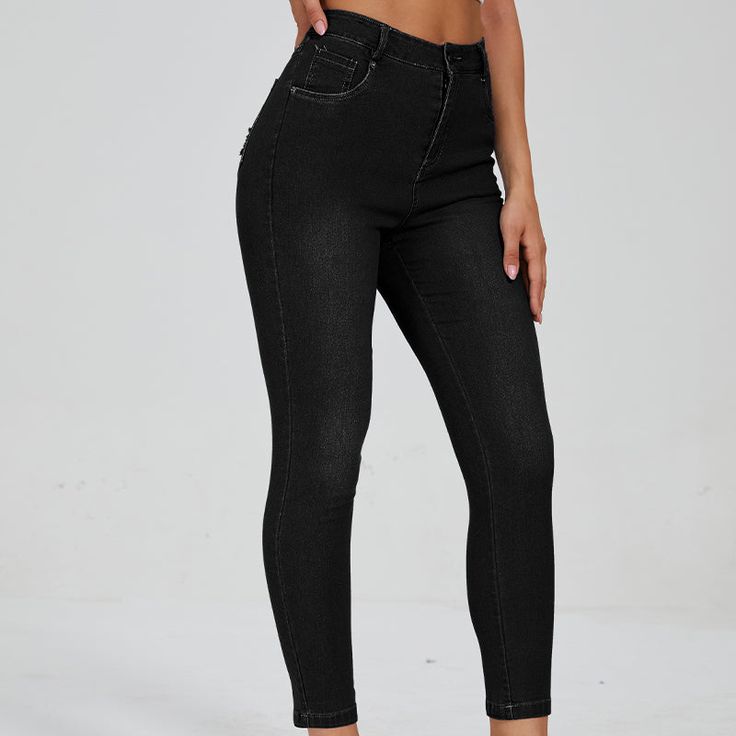 These jeans are the holy grail of denim and the epitome of trendy meets comfort! These have a relaxed fit! That is one of our favorite cuts here because it flatters ALL figures, is one of the trendiest styles, and is so comfortable! We loveeeee a good pair of tummy-control jeans PLUS they have butt-lifting technology! The pockets have some magic in them as the way they're placed and shaped will make even the flattest booty look perky! Should we talk about that gorgeous wash!? Goodness! The dark High Rise Solid Relaxed Fit Jeans, Solid High Rise Relaxed Fit Jeans, High Waist Stretch Jeans In Washed Black, Mid-rise Stretch Jeans In Washed Black, Non-stretch High Waist Black Jeans, Black Non-stretch High Waist Jeans, Black High Waist Non-stretch Jeans, Trendy High-rise Black Cropped Jeans, Trendy Black High-rise Cropped Jeans