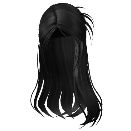 the head of a woman with long black hair