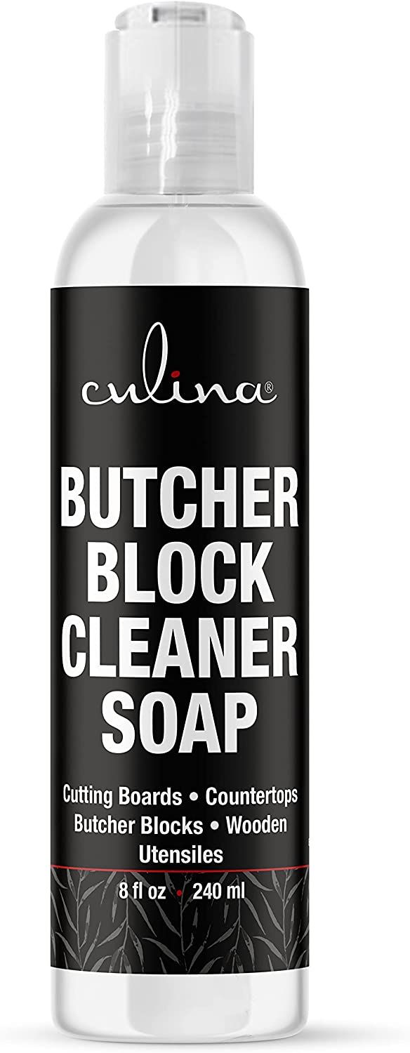 Culina All Natural Cutting Board Butcher Block Countertop wooden Utensils soap cleaner - LivanaNatural Wood Conditioner, Butcher Block Countertop, Butcher Blocks, Wooden Words, You've Changed, Butcher Block Countertops, Wooden Utensils, Butcher Block, Hot Water