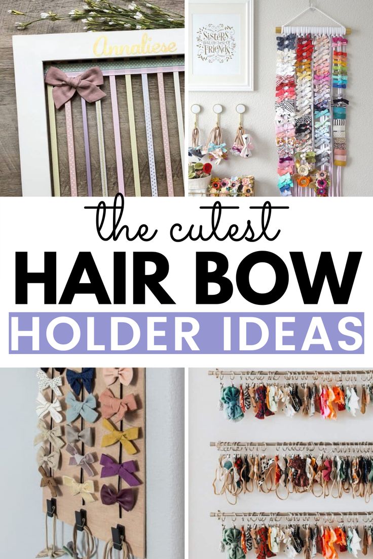 Hairbow Holder Ideas, Hair Bow Organization Ideas, Hair Bows Storage Ideas, Baby Bow Storage Head Bands, Bow Clip Organization, Girl Headband Organizer, Hairbow Organizer Diy, Hair Bow And Headband Organizer, Storage For Bows And Headbands