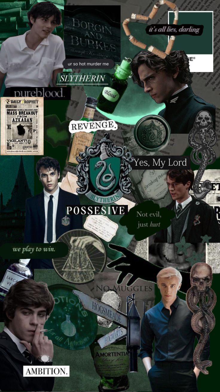 the harry potter collage is shown in this image