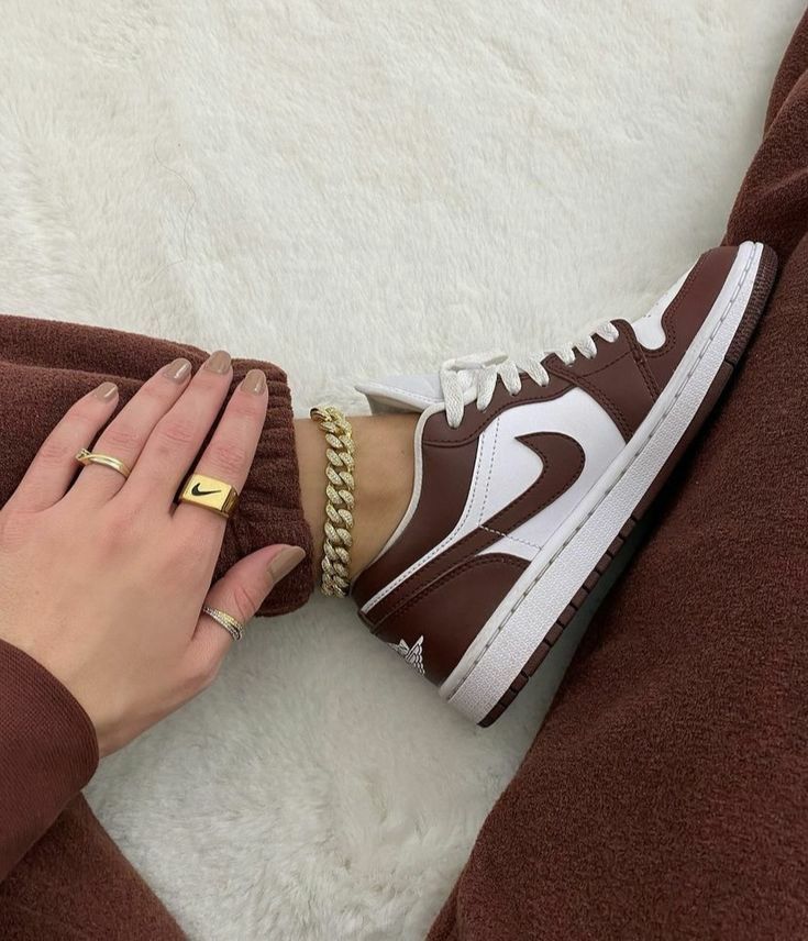 Dark Brown Sneakers, Air Jordan 1 Low Women, Jordan 1 Low Women, Custom Air Jordan 1, Wmns Air Jordan 1, Trendy Shoes Sneakers, Nike Shoes Girls, Preppy Shoes, Jordan Shoes Girls