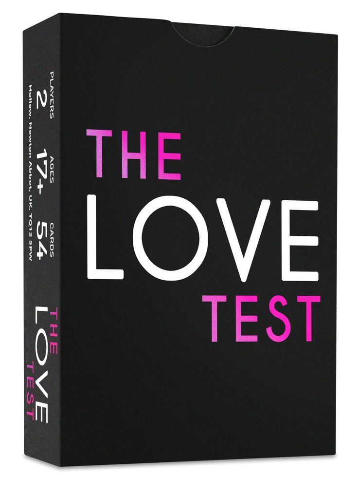 the love test box is open and ready to be used