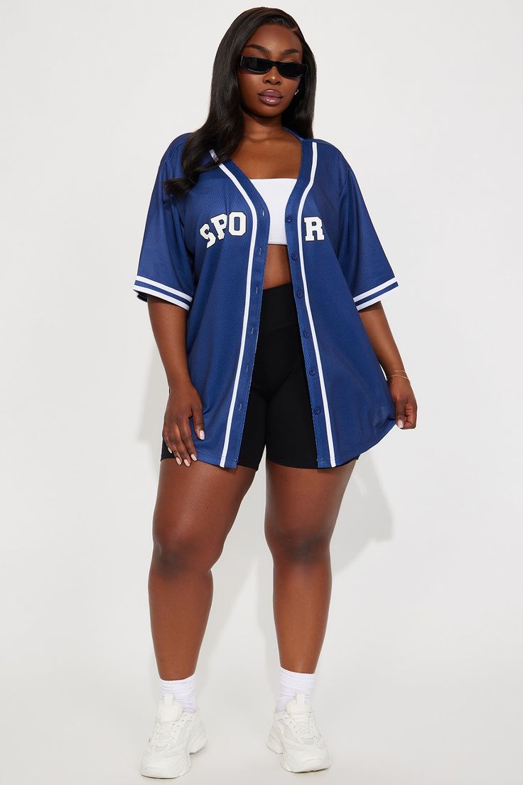 Available In Green And Navy. Jersey Tee Short Sleeve Front Screen Button Up Detail Stretch 100% Polyester Imported | Next Level Jersey Tee Shirt in Navy Blue size Small by Fashion Nova Navy Fashion, Jersey Tee, Jeans Jumpsuit, Matching Dresses, Active Wear For Women, Next Level, Clothes For Sale, Dresses For Sale, Fashion Nova