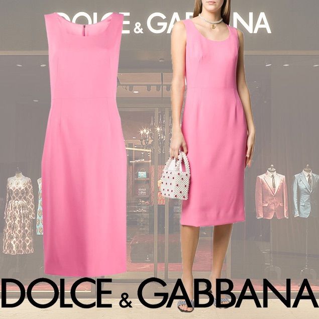 Sleeveless Crepe Dress Dolce & Gabbana's Italian Heritage Gives The Label A High-Octane Edge, With Signature Style Codes Including Floral Motifs, Opulent Embellishments And Sharp Detail, As Seen With This Pink Silk Sleeveless Crepe Dress. Featuring A Mid-Length, A Back Concealed Zip And A Below The Knee Length. Made In Italy Composition Lining: Silk 94%, Spandex/Elastane 6% Outer: Viscose 51%, Acetate 48%, Spandex/Elastane 3% Dry Clean Only Designer Style Id: F6f2ktfurdv Luxury Silk Sleeveless Dress, Luxury Sleeveless Silk Dress, Designer Sleeveless Cocktail Dress, Designer Fitted Sleeveless Dress, Designer Summer Sleeveless Dresses, Designer Sleeveless Summer Dresses, Designer Pink Summer Dress, Gabbana Dress, Italian Heritage