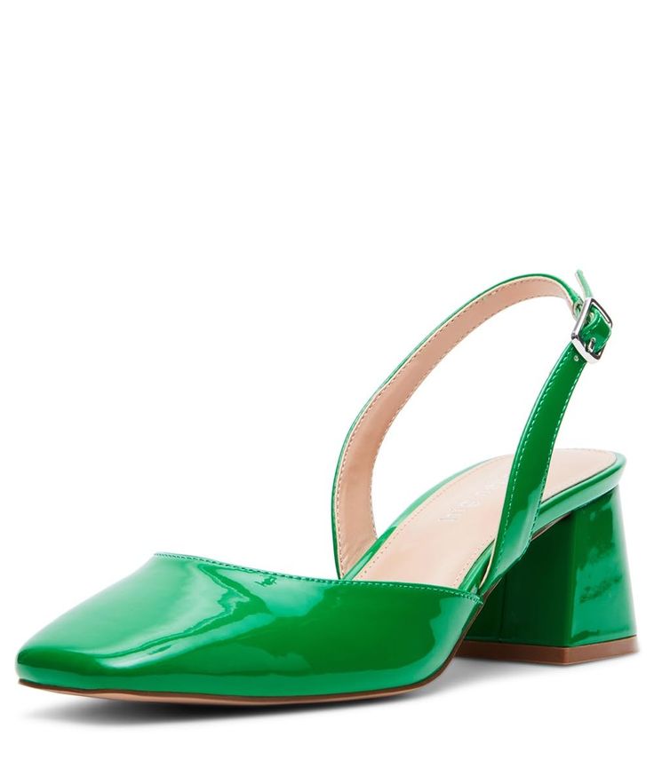 PRICES MAY VARY. Faux leather lining and insole Low-top silhouette Square toe PU upper Patent Pumps Shoes Heels Pumps, Green Shoes, Pump Dress, Madden Girl, Shoe Size Chart, Pump Shoes, Pumps Heels, Sleek Design, Accessories Design