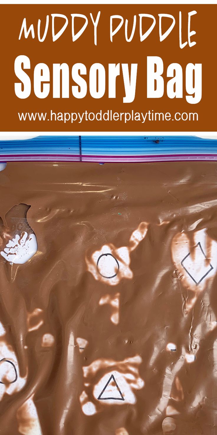 muddy puddle sensory bag for toddlers to play with and learn how to make it