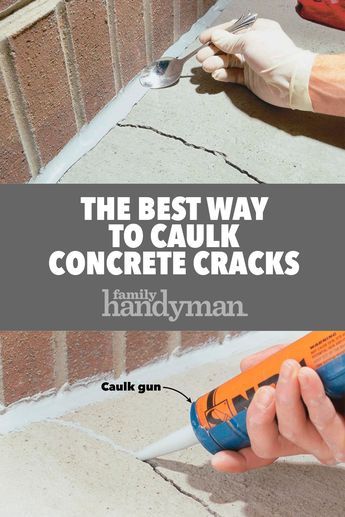 the best way to caulk concrete cracks