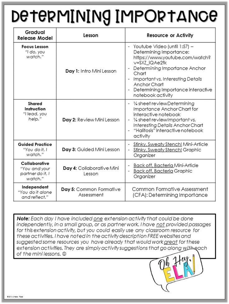 a poster with the words determining important things to do in an important lesson for kids