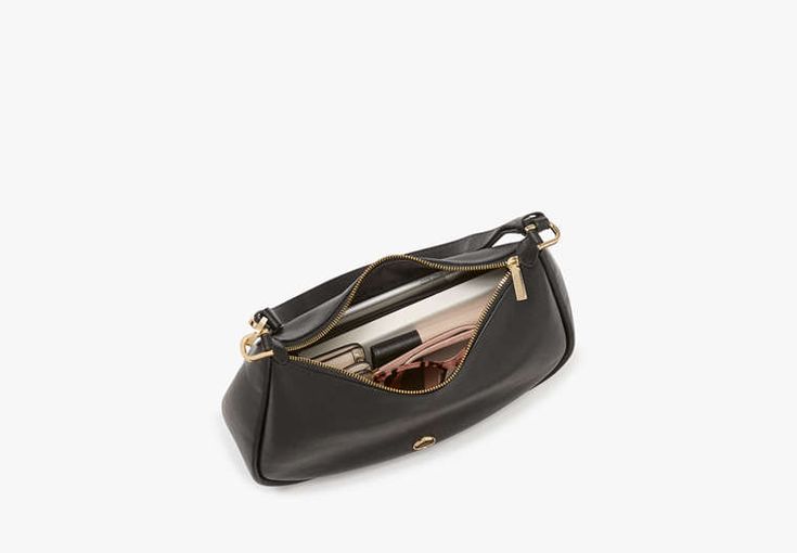 We think a shoulder bag should be two things: chic and functional. This pretty one holds all of your essentials-wallet keys and phone-and has a pocket to stash snacks (be it gummy bears or almonds). Because those are essential too. | Kate Spade Kayla Large Shoulder Bag, Black Kate Spade Rectangular Shoulder Bag With Zipper Closure, Kate Spade Rectangular Shoulder Bag With Zipper, Kate Spade Versatile Bags For Daily Use, Versatile Kate Spade Bags For Daily Use, Trendy Kate Spade Shoulder Bag For On-the-go, Trendy Kate Spade Shoulder Bag For Casual Use, Elegant Kate Spade Bag With Zipper Pocket, Kate Spade Rectangular Travel Shoulder Bag, Kate Spade Black Bag With Cell Phone Pocket