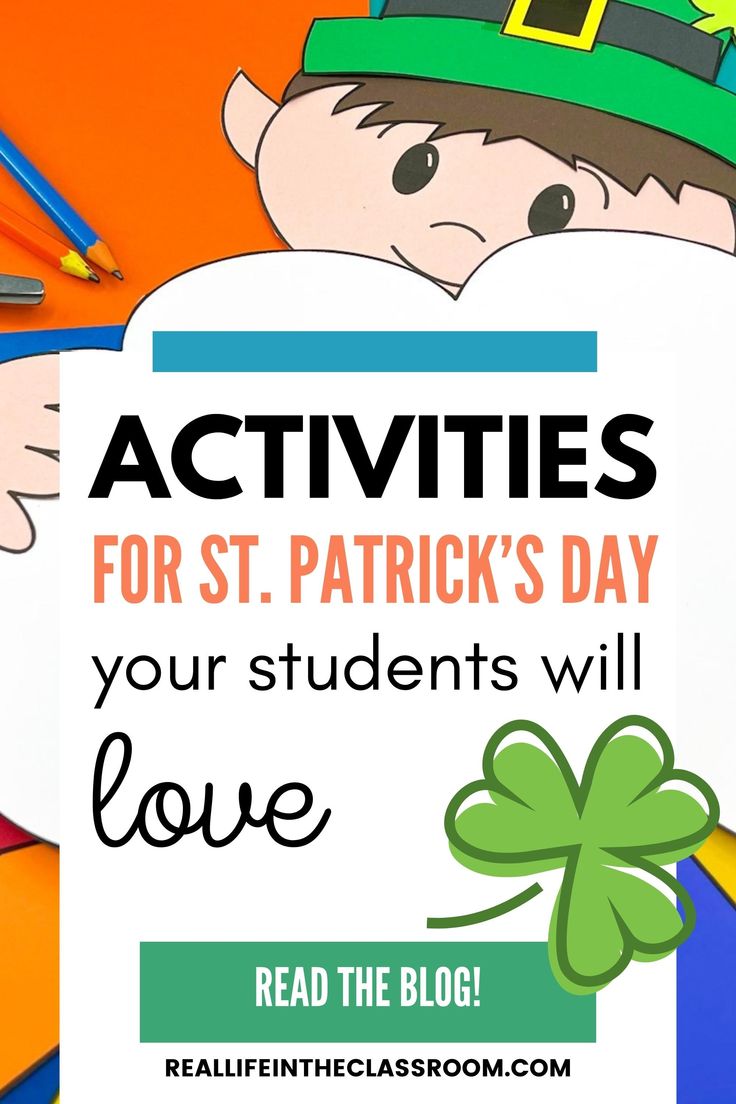 st patrick's day activities for kids to do at home or in the classroom