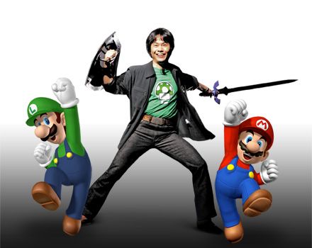 an image of a man with two super mario brothers