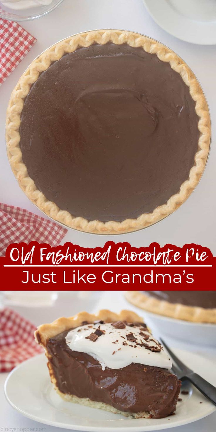 Deep Dish Pies, Homemade Chocolate Pie Recipe, Baked Chocolate Pie, Dark Chocolate Pie, Chocolate Pies Recipes, Paula Deen Chocolate Pie, Betty Crocker Chocolate Cream Pie, Desserts With Chocolate Pie Crust, Deep Dish Pie Recipes