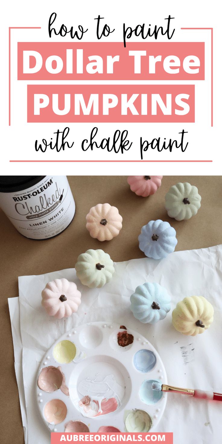 how to paint dollar tree pumpkins with chalk paint