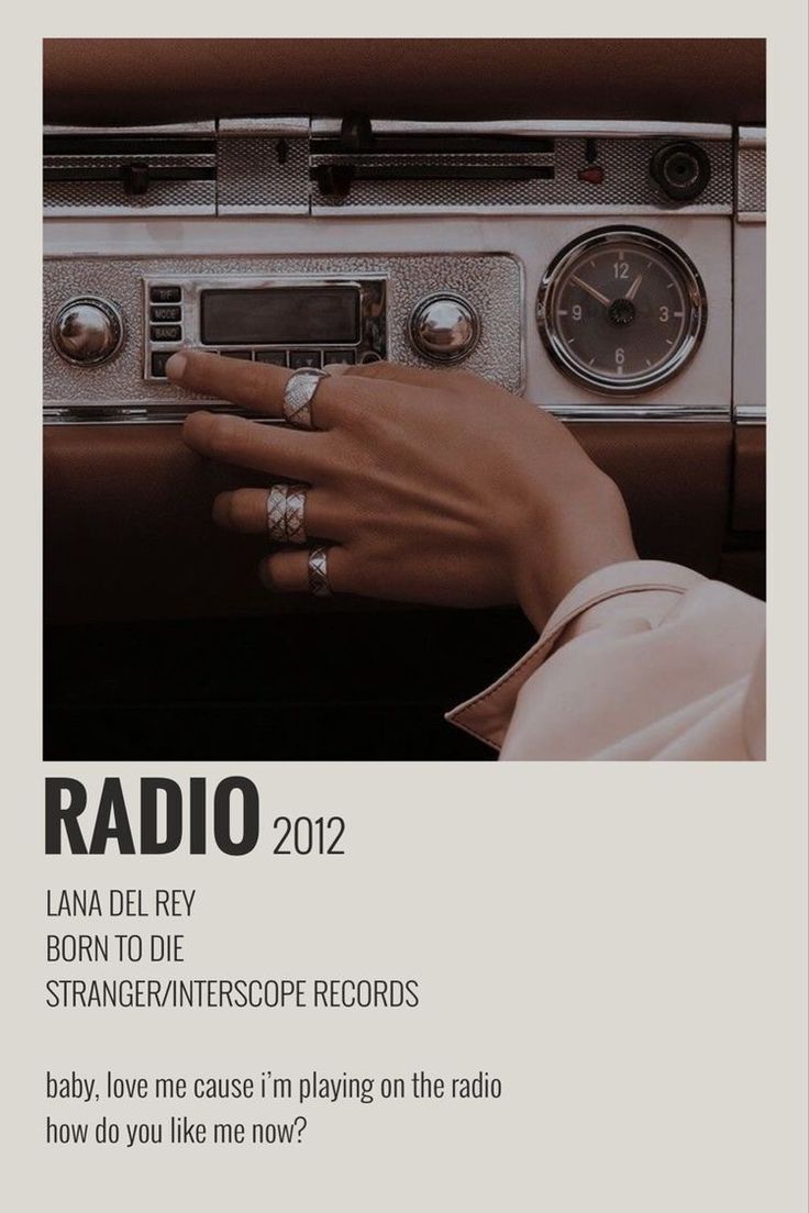 an advertisement for radio shows two hands on the radio